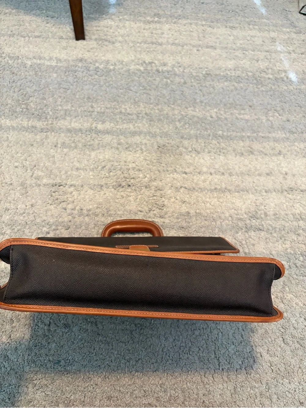 Stefano Dassi Brown Leather Trim Briefcase Laptop Attache Portfolio Bag